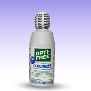 Opti-Free Puremoist - 90 ml - Solución desinfectante multiusos con estuche para lentes